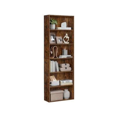 Boekenkast met verstelbare planken, 6 niveaus / Vintagebruin