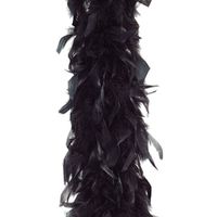 Carnaval verkleed veren Boa kleur zwart 180 cm - Verkleed boa