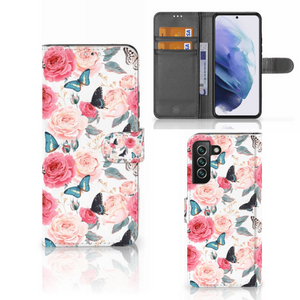 Samsung Galaxy S22 Plus Hoesje Butterfly Roses