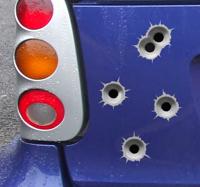 Sticker voor auto kogelgaten - thumbnail