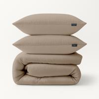 Dekbedovertrek Mousseline - Eenpersoons (140x200 cm) - Wit/ Bruin/ Taupe/ Grijs/ Roze/ Petrol/ Off-white Microvezel - Dessin: Effen - Zydante -