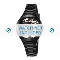 Calypso horlogeband K5678-8 Rubber Zwart - thumbnail