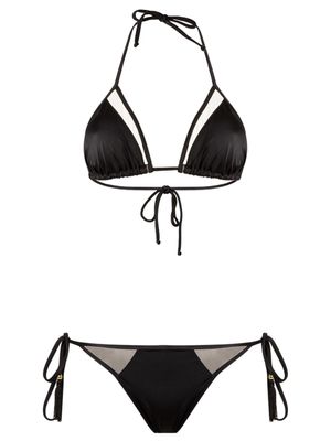 Brigitte bikini à détails découpes - Noir