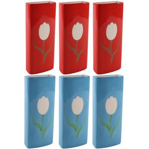 Set Radiatorbak waterverdampers 6x stuks - porselein - 20 x 8 cm