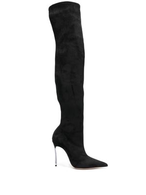 Casadei cuissardes Blade 110 mm à talon aiguille - Noir