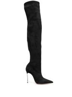 Casadei cuissardes Blade 110 mm à talon aiguille - Noir