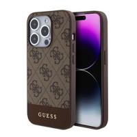 iPhone 15 Pro Guess 4G Stripe Case - MagSafe-compatibel - Bruin
