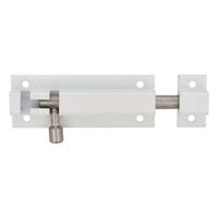 AMIG schuifslot - aluminium - 6 cm - wit - deur - schutting - raam   -