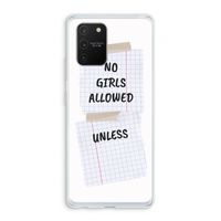 No Girls Allowed Unless: Samsung Galaxy S10 Lite Transparant Hoesje