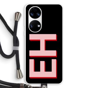 Monogram: Huawei P50 Transparant Hoesje met koord