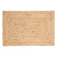 Secret de Gourmet placemats Savannah - 1x - jute - 45 x 30 cm - naturel - gevlochten