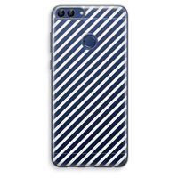 Strepen zwart-wit: Huawei P Smart (2018) Transparant Hoesje