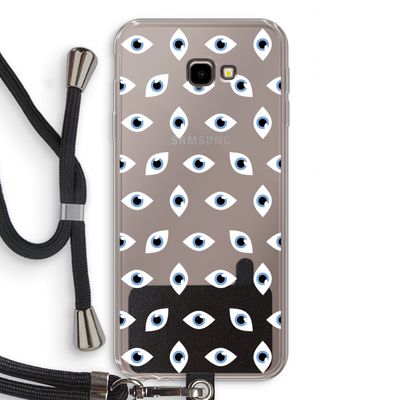 Eyes pattern: Samsung Galaxy J4 Plus Transparant Hoesje met koord