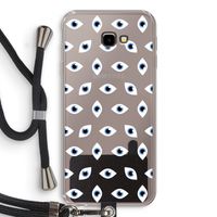Eyes pattern: Samsung Galaxy J4 Plus Transparant Hoesje met koord
