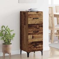 Dressoir met lade Oud Hout 34,5 x 34 x 90 cm Bewerkt hout