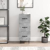Dressoir 34,5x34x90 cm bewerkt hout betongrijs - thumbnail