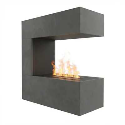 Schiller Wand Grijs - OMC 400 | Wandgemonteerde Waterdamp Haard door Glow Fire - Realistische Vlam, Geen Warmte