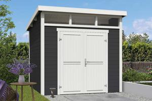 Outdoor Life Products | Tuinhuis Kibo 3 - 250 x 250 | Gecoat | Carbon Grey-Wit