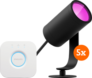 Philips Hue Lily Starter Pack White and Color prikspot 5-Pack + Bridge