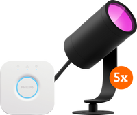 Philips Hue Lily Starter Pack White and Color prikspot 5-Pack + Bridge