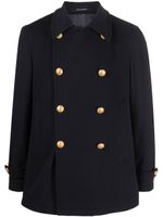 Tagliatore manteau en laine à boutonnière croisée - Bleu