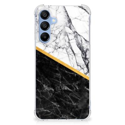 Samsung Galaxy A16 Anti-Shock Hoesje Marmer Wit Zwart - Origineel Cadeau Man Samsung Galaxy A16 Anti-Shock Hoesje Marmer Wit Zwart - Origineel Cadeau Man