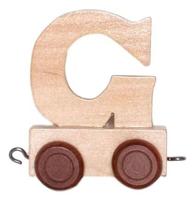 Bongers Speelgoed Houten letter g met wieltjes 6 cm hoog