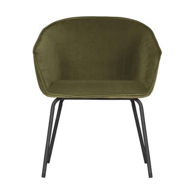 Woood Sien eetkamerstoel - Set van 2 army groen Woood Sien eetkamerstoel - Set van 2 army groen