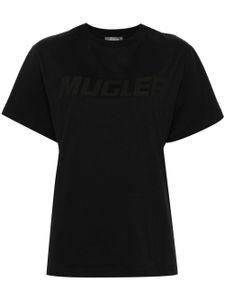 Mugler t-shirt en coton à logo imprimé - Noir