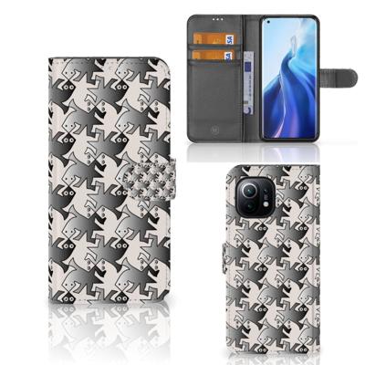 Xiaomi Mi 11 | Telefoonhoesje | Met pasjeshouder | Salamander Grey