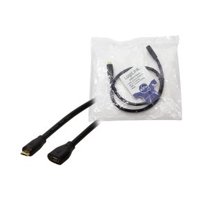 LogiLink USB-kabel USB 2.0 USB-micro-B stekker, USB-micro-B bus 0.50 m Zwart CU0120