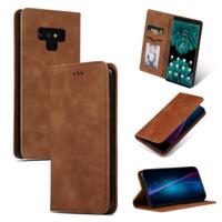 Retro huid feel Business magnetische horizontale Flip lederen case voor Samsung Galaxy opmerking 9 ?? (bruin)