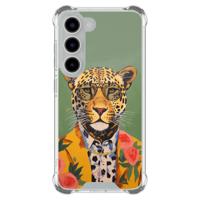 Samsung Galaxy S23 shockproof hoesje - Luipaard hipster