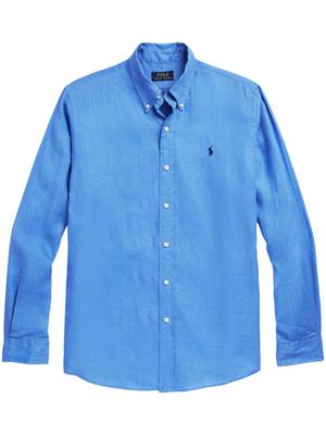 Polo Ralph Lauren chemise à motif Polo Pony brodé - Bleu