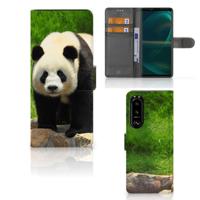 Sony Xperia 5III | Telefoonhoesje | Met pasjeshouder | Panda