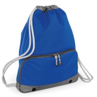 Sport gymtas blauw met rijgkoord 49 x 35 cm van polyester