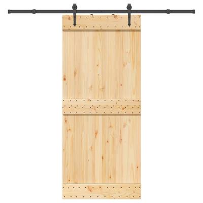 Schuifdeur met beslag 90x210 cm massief grenenhout