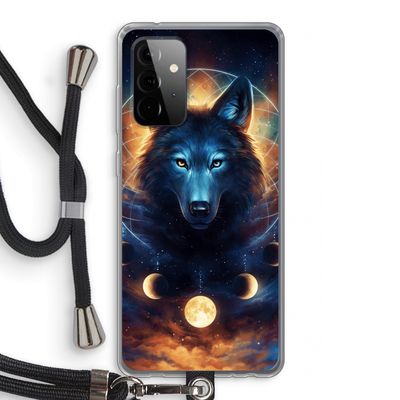 Wolf Dreamcatcher: Samsung Galaxy A72 5G Transparant Hoesje met koord