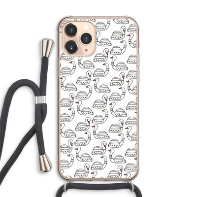 Zwanen: iPhone 11 Pro Max Transparant Hoesje met koord