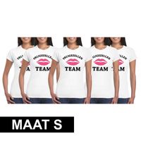 5x Vrijgezellenfeest shirt voor dames Maat S S  -