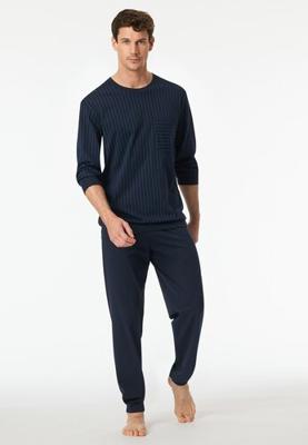 Schiesser Schiesser Pyjama Long dark blue 182198 54/XL
