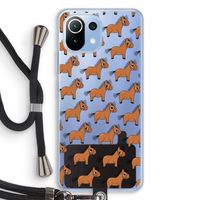 Pony: Xiaomi Mi 11 Lite Transparant Hoesje met koord