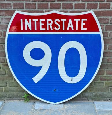 Interstate 90 Origineel Amerikaans Verkeersbord - 92 x 92cm