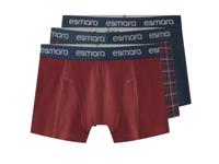 esmara Men 3 Heren boxers (Donkerblauw/rood, XL)