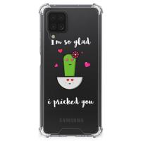 Samsung Galaxy A12 Stevig | Bumper Hoesje | Cactus Glad