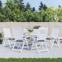 VidaXL Stoelkussens 6 st 50x50x7 cm oxford stof grijs