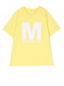 MM6 Maison Margiela Kids t-shirt en coton à logo imprimé - Jaune