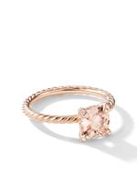 David Yurman bague Châtelaine en or rose 18ct ornée de diamants et morganite - thumbnail