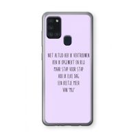 Zelfvertrouwen: Samsung Galaxy A21s Transparant Hoesje Zelfvertrouwen: Samsung Galaxy A21s Transparant Hoesje