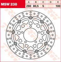 TRW Remschijf, remschijven voor de moto, MSW238